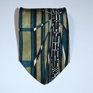 Vintage Luciano Gatti Classic Necktie Modern Geometric Business Casual Retro